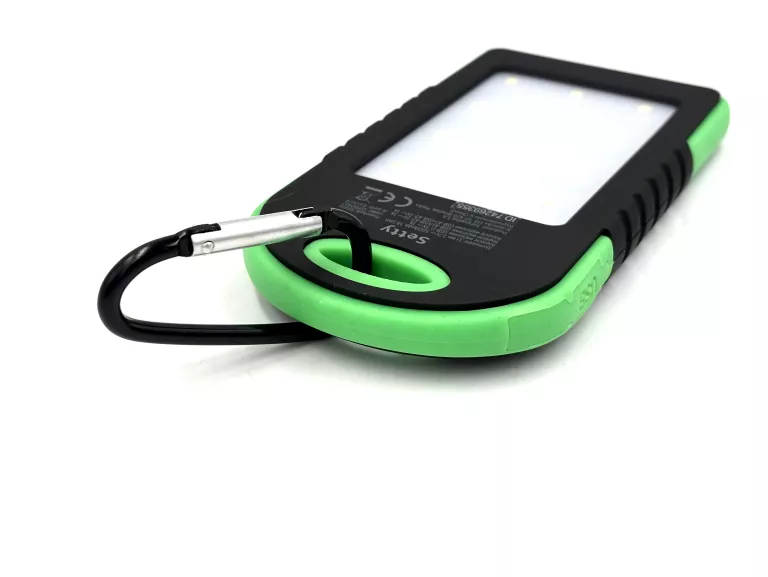 POWERBANK SOLARNY Z LATARKĄ LED SETTY 5000MAH USB-C 2USB