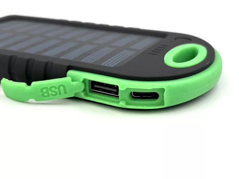 POWERBANK SOLARNY Z LATARKĄ LED SETTY 5000MAH USB-C 2USB