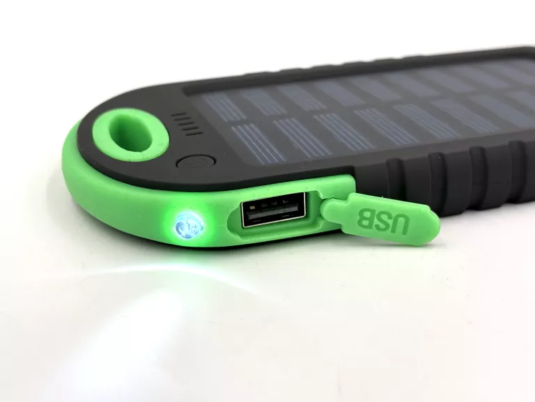 POWERBANK SOLARNY Z LATARKĄ LED SETTY 5000MAH USB-C 2USB