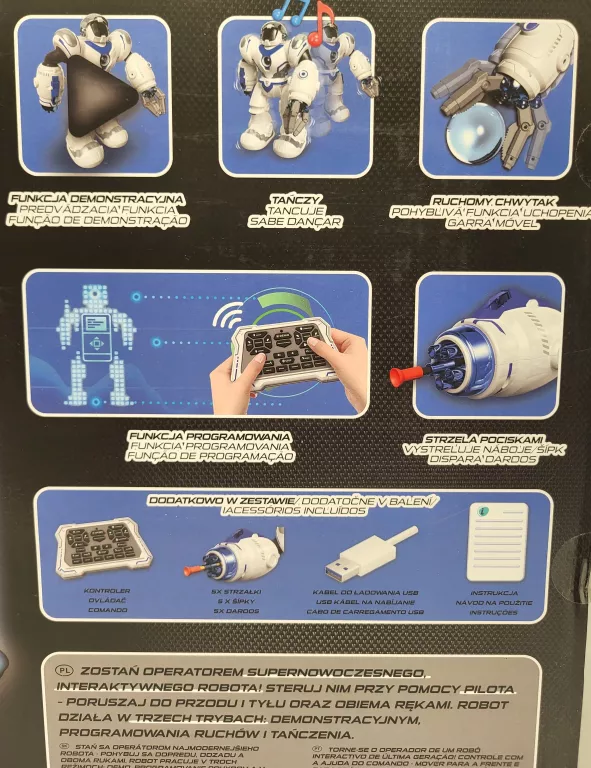 INTERAKTYWNY ZDALNIE STEROWANY ROBOT SPACE TITAN ELEFUN Z PILOTEM