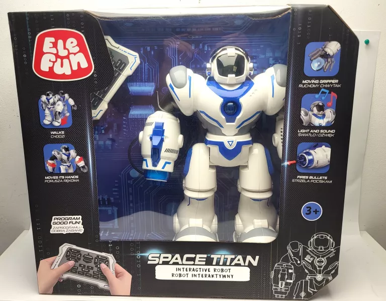 INTERAKTYWNY ZDALNIE STEROWANY ROBOT SPACE TITAN ELEFUN Z PILOTEM
