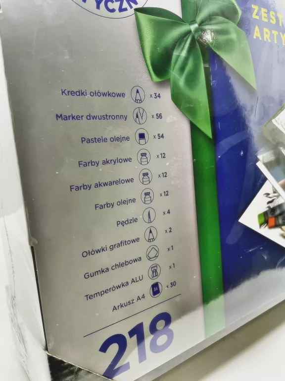ASTRA DUŻY ZESTAW ARTYSTYCZNY 218 EL. WALIZKA PREZENT KREDKI FARBY PĘDZLE