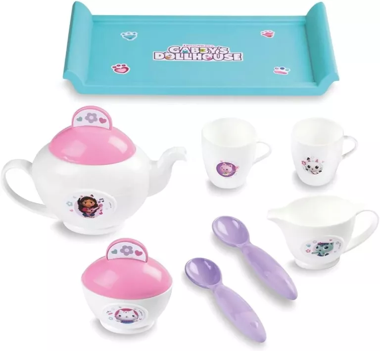 KOCI DOMEK GABI GABBY DOLLHOUSE TACA Z ZASTAWĄ SERWIS HERBACIANY KAWOWY