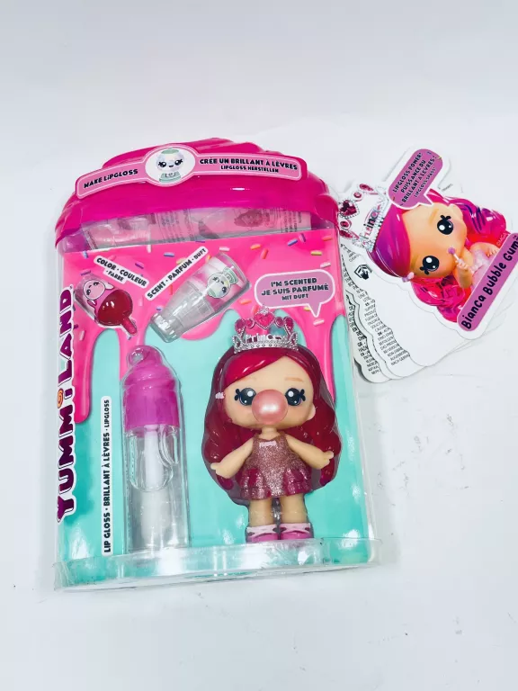 YUMMILAND LALKA Z BŁYSZCZYKIEM BIANCA BUBBLEGUM GUMA BALONOWA * IGŁA *