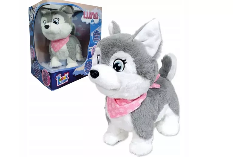 TM TOYS INTERAKTYWNY DUŻY PIES HUSKY LUNA PIESEK PLUSZAK DKO0867 IDEALNY