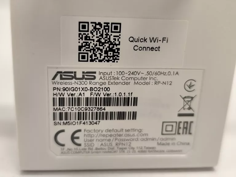 WZMACNIACZ SYGNAŁU WIFI ASUS RP-N12