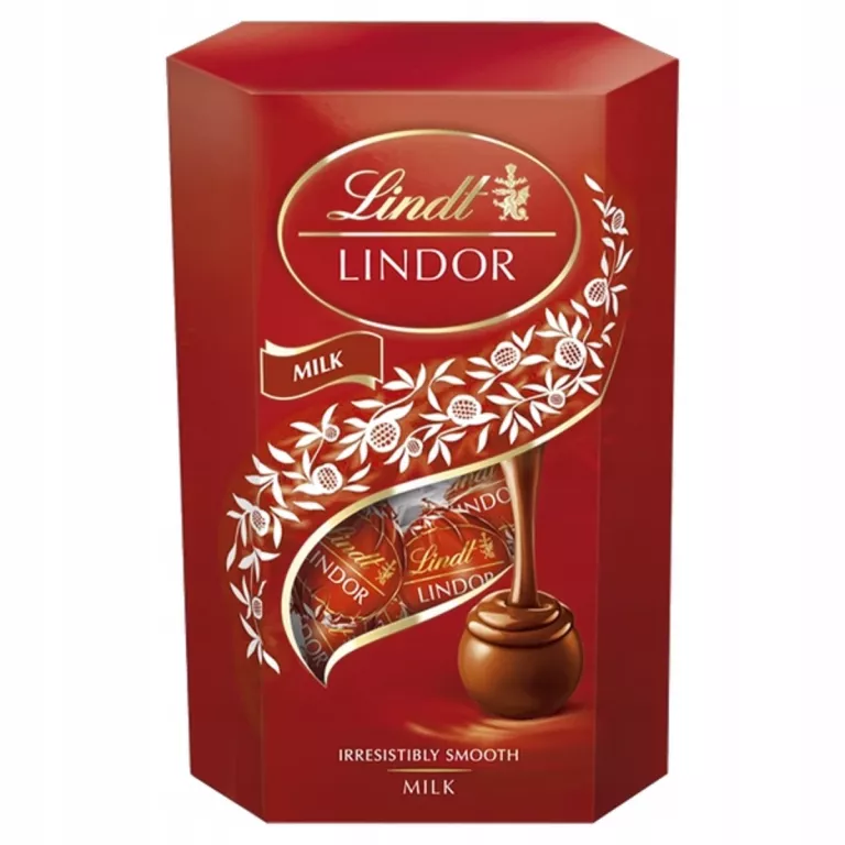 LINDT LINDOR PRALINKI PRALINY CZEKOLADKI NADZIENIE CZEKOLADA MLECZNA 200G