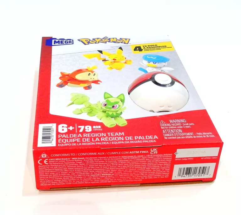 MEGA CONSTRUX POKEMON PALDEA REGION TEAM MATTEL BOKEBALL