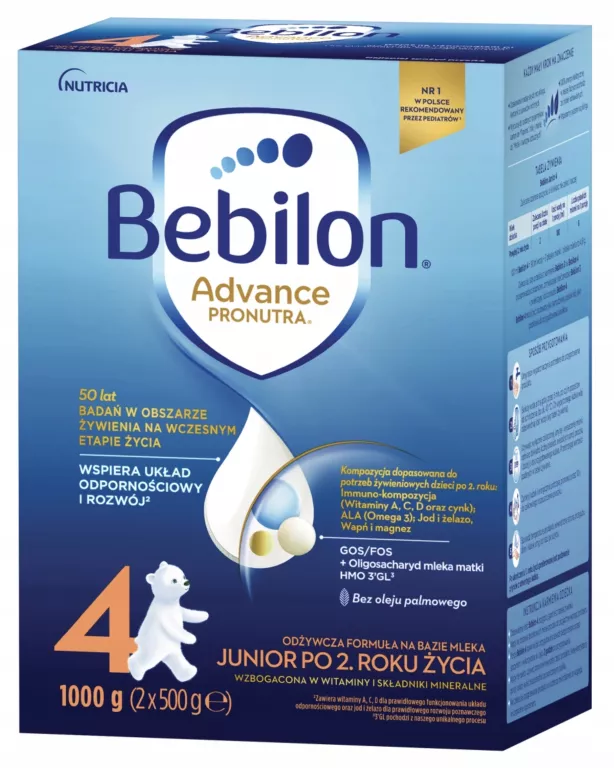 BEBILON JUNIOR 4 ADVANCE PRONUTRA MLEKO PO 2 ROKU ŻYCIA 1000 G