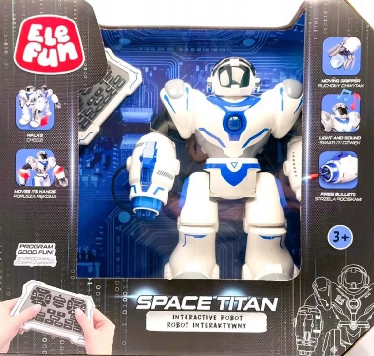 ELE FUN INTERAKTYWNY ZDALNIE STEROWANY ROBOT SPACE TITAN SUPER PREZENT HIT