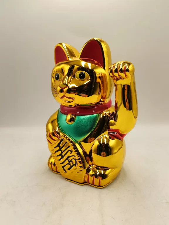 THE LUCKY CAT MACHAJĄCY KOT DEKORACJA OZDOBA DO DOMU FIGURKA 21 CM