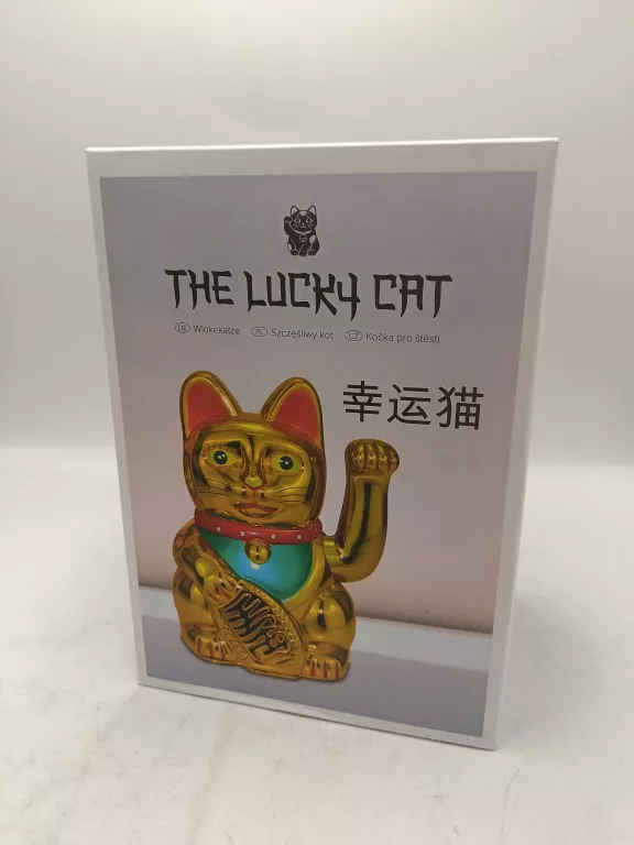 THE LUCKY CAT MACHAJĄCY KOT DEKORACJA OZDOBA DO DOMU FIGURKA 21 CM