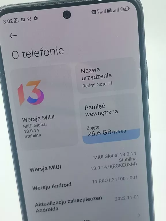 REDMI NOTE 11 128/4 GB