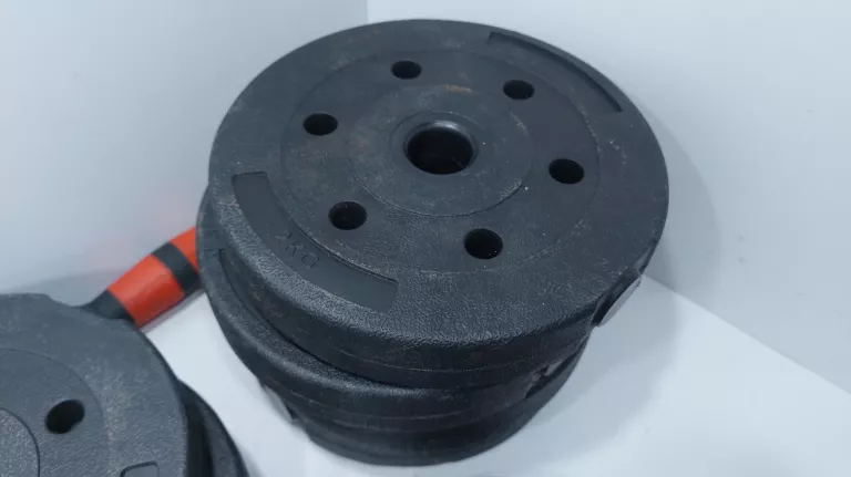 OBCIĄŻENIA ~20KG + SZTANGA PLASTIK