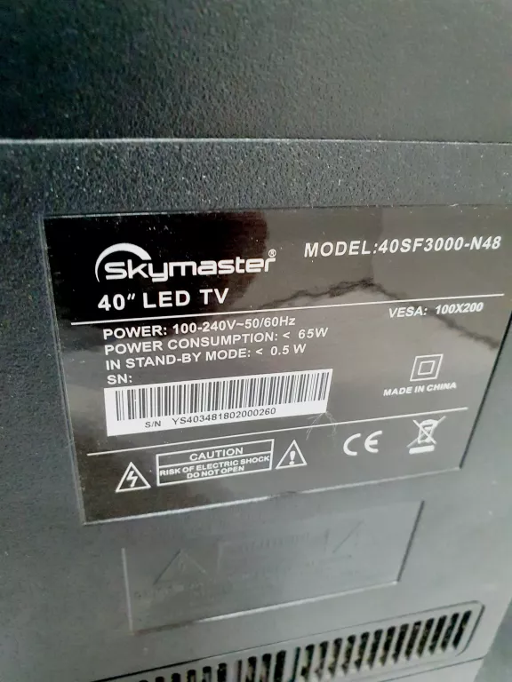 TV SKYMASTER TV LED 40SF3000