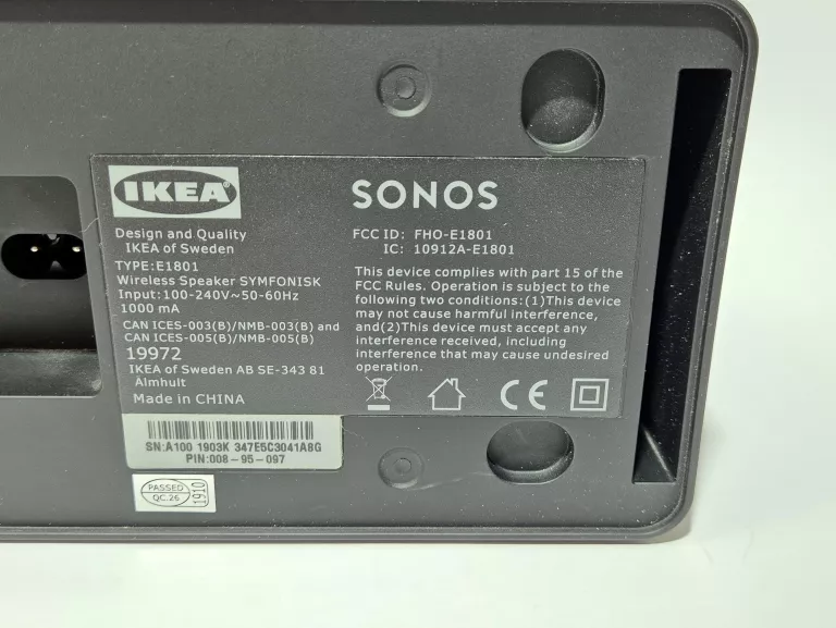 GŁOŚNIK SYMFONISK WIFI SONOS E1801 IKEA
