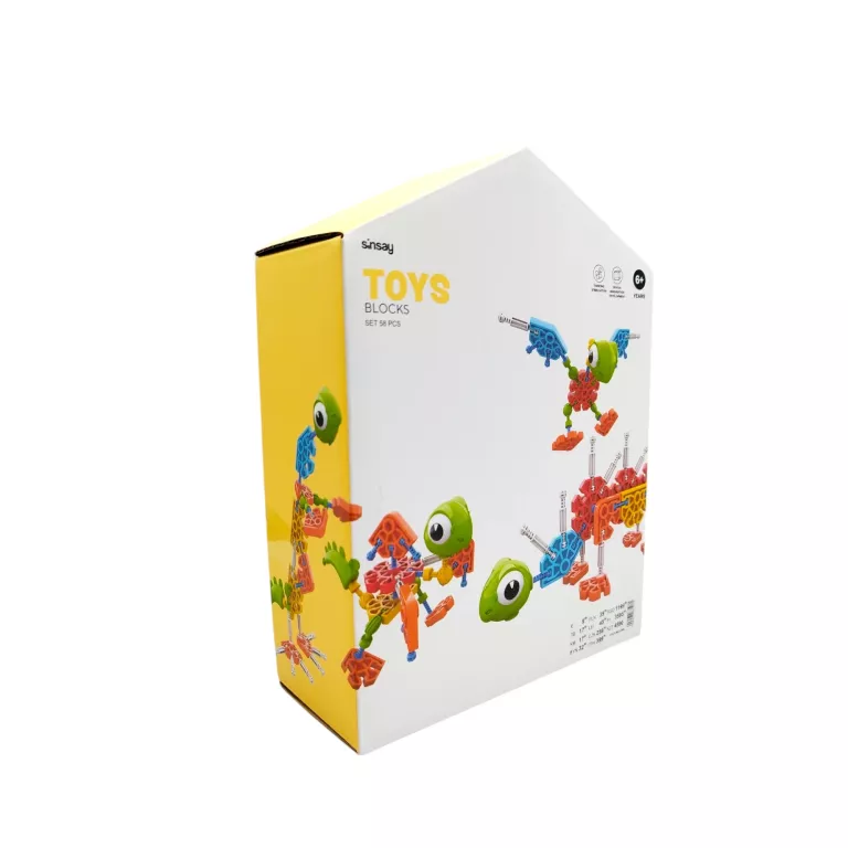 TOYS BLOCKS SET 58PCS SINSAY KLOCKI KONSTRUKCYJNE ZWIERZĘTA AUTA