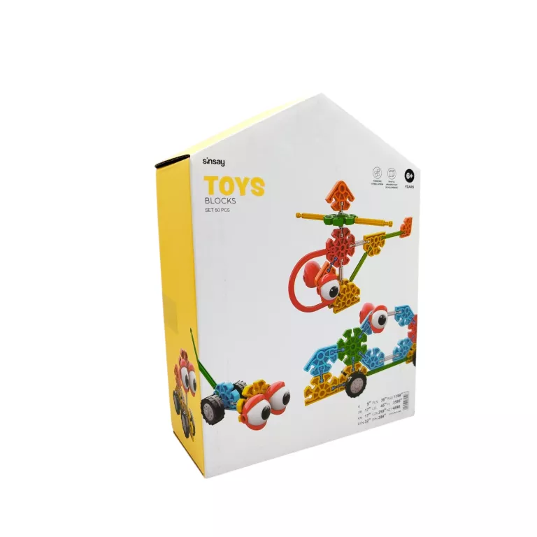 TOYS BLOCKS SET 58PCS SINSAY KLOCKI KONSTRUKCYJNE ZWIERZĘTA AUTA