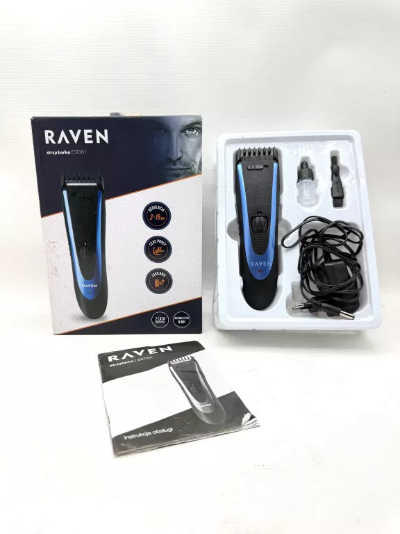 MASZYNKA DO STRZYŻENIA RAVEN EST001 KOMPLET