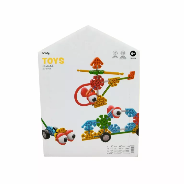 TOYS BLOCKS SET 58PCS SINSAY KLOCKI KONSTRUKCYJNE ZWIERZĘTA AUTA