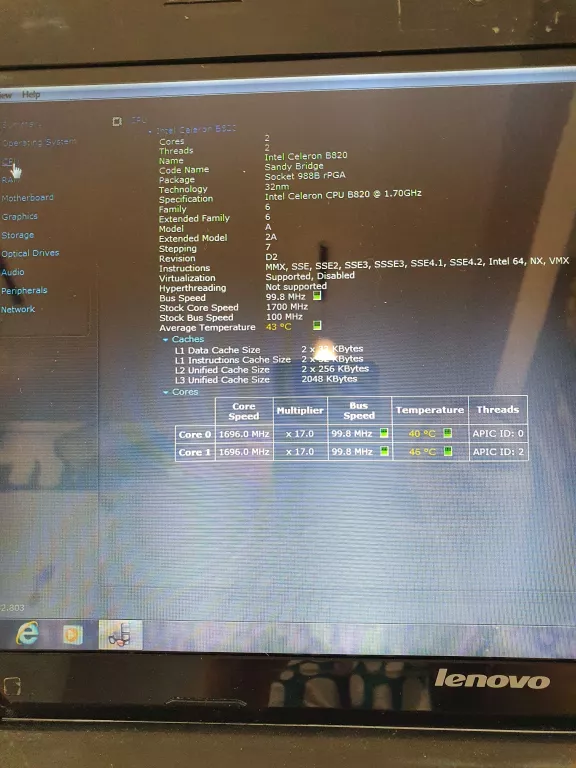 LAPTOP LENOVO B580 + ZASILACZ