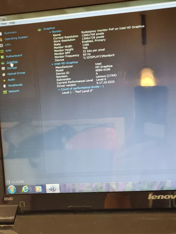 LAPTOP LENOVO B580 + ZASILACZ
