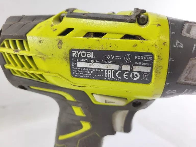 WKRĘTARKA RYOBI RCD1802 2 BATERIE ŁADOWARKA TORBA TRANSPORTOWA
