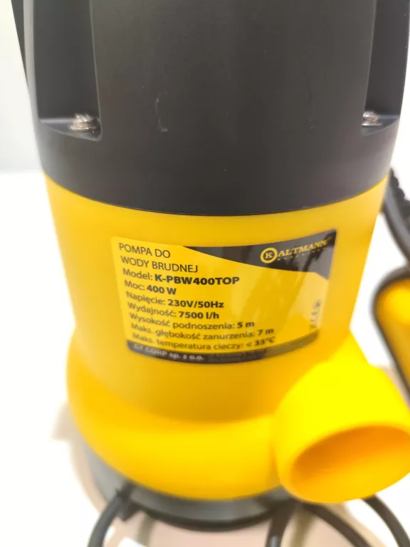 POMPA ZANURZENIOWA KALTMANN K-PBW400TOP