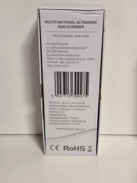 HERZ MEDICAL INSTRUMENTS PEELING KAWITACYJNY 5W1 US EU UK1420202