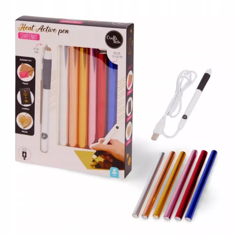 URZĄDZENIE DO ZŁOCENIA DŁUGOPIS FOIL QUILL+ 6 X FOLIA RÓŻNE KOLORY