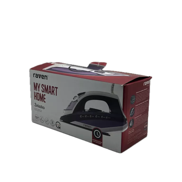 ŻELAZKO PAROWE RAVEN EZ005X 2600W BLOKADA KAPANIA PRASOWANIE W PIONIE