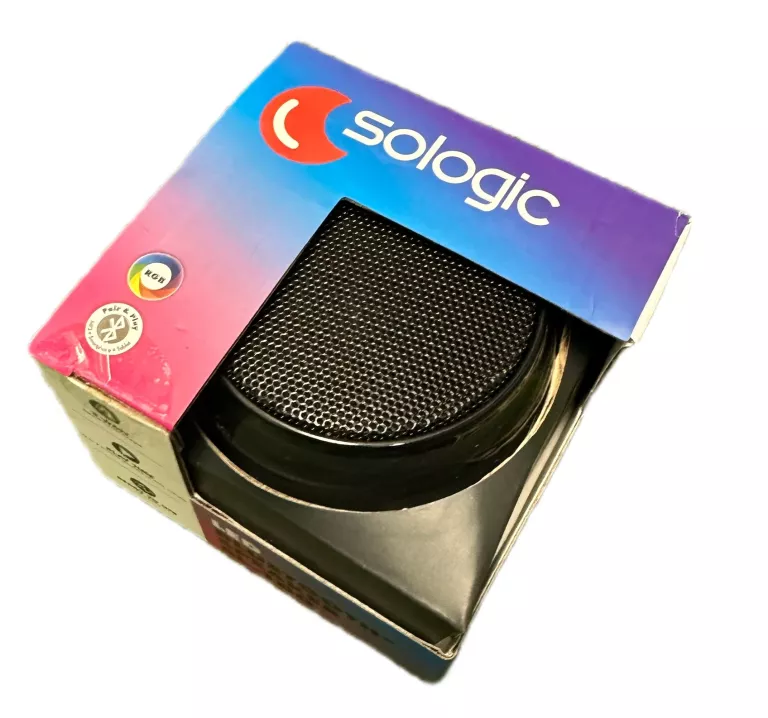 GŁOŚNIK BLUETOOTH LED SOLOGIC SL-100 (USB-C/AUX) 3M