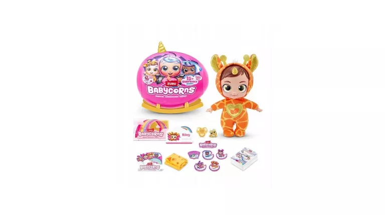 BABYCORNS MAGICAL RAINBOCORN BABIES LALKA BOBAS W KOŁYSCE JAJKO ZŁOTE