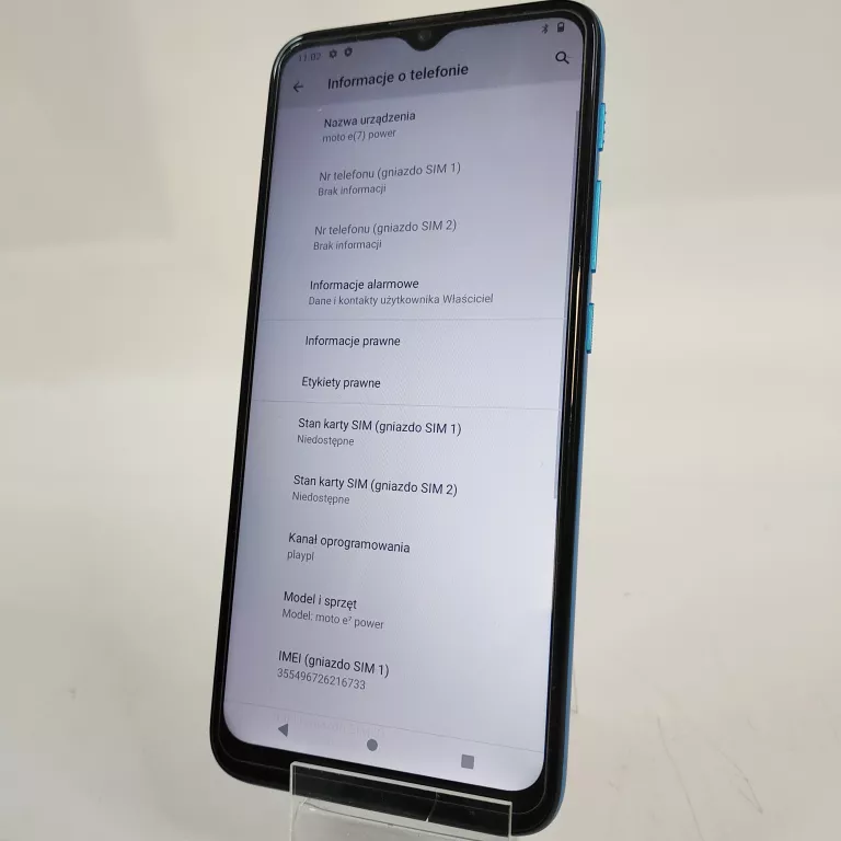 SMARTFON MOTOROLA MOTO E7 POWER 4 GB / 64 GB 4G (LTE) NIEBIESKI