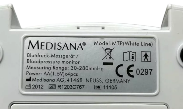CIŚNIENIOMIERZ NARAMIENNY MTP MEDISANA BIAŁY 30-280MMHG