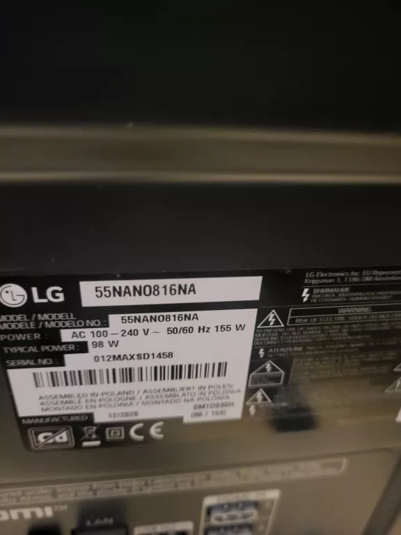 TV LG55NAN0816NA