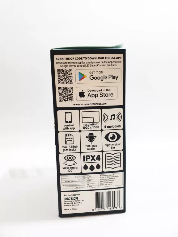 WIDEOWIZJER DOMOFON LSC SMART CONNECT VIDEO DOORBELL 1080P