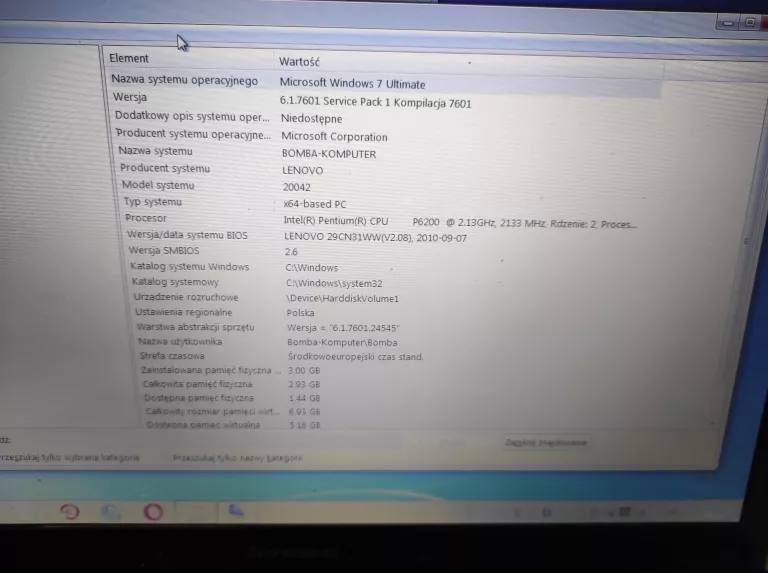 LAPTOP HP 15-BS0XX INTEL CORE I3, ZINTEGROWANA KARTA. 128GB SSD, 4GB RAM