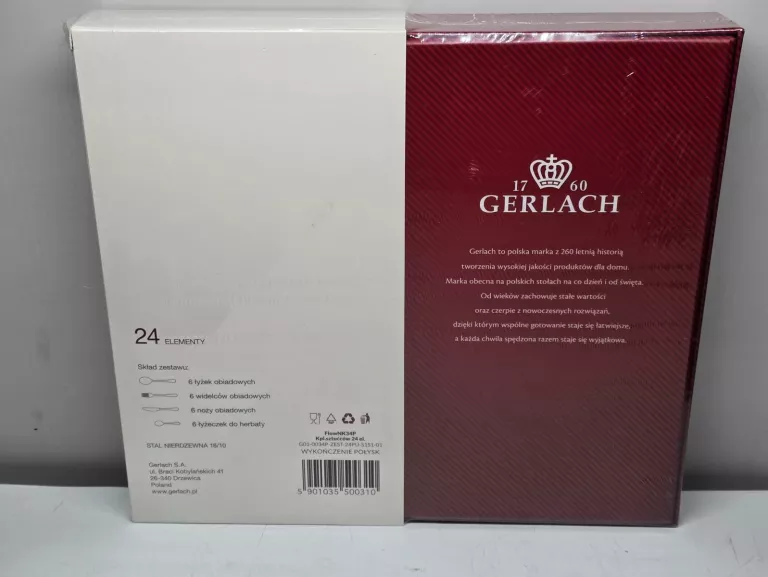 SZTUĆCE GERLACH FLOW 24 ELEMENTY 6 OSÓB