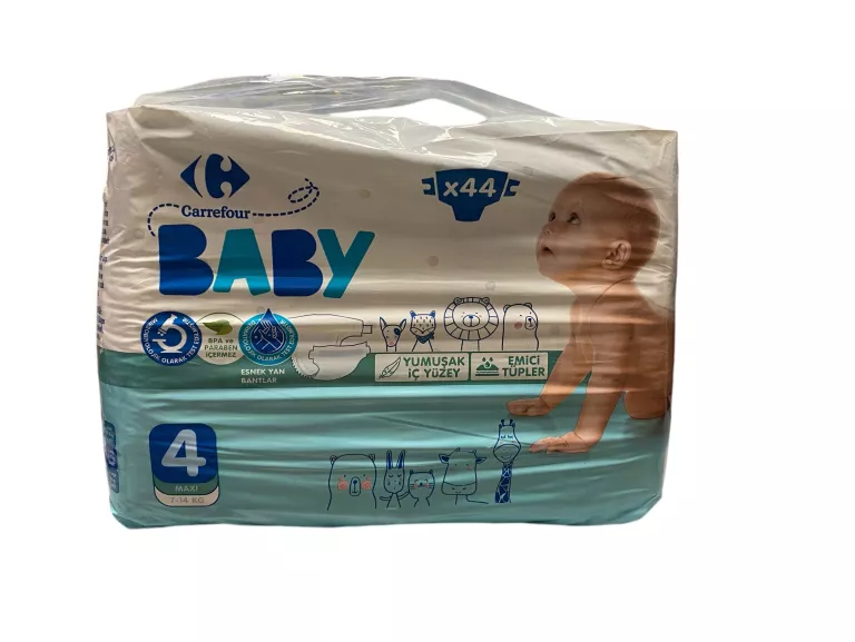 CARREFOUR BABY PIELUCHY DZIECIĘCE 4 MAXI 7-14 KG 44 SZTUKI
