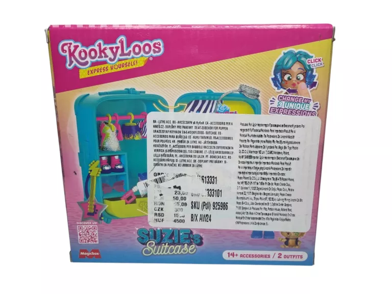 KOOKYLOOS SUITCASE WALIZKA SUZIE FIGURKA / ZWIERZAK /MINILALKA