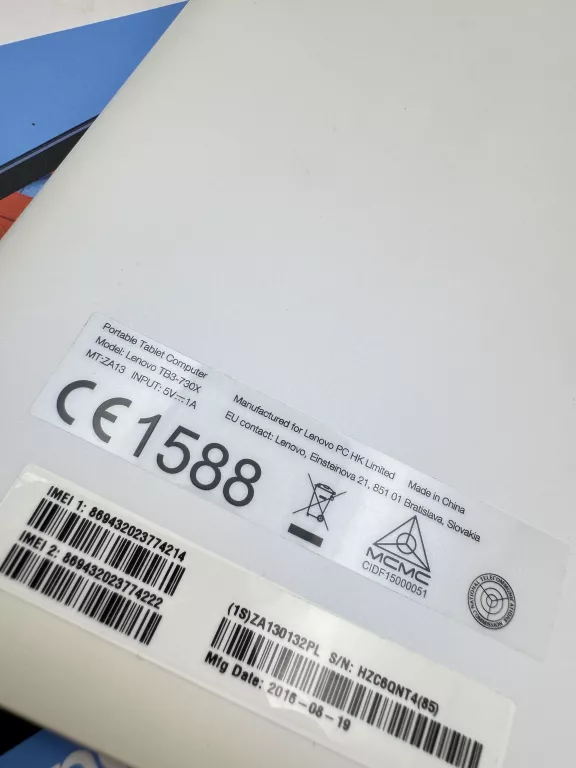 TABLET LENOVO TAB 3 8 2/16GB