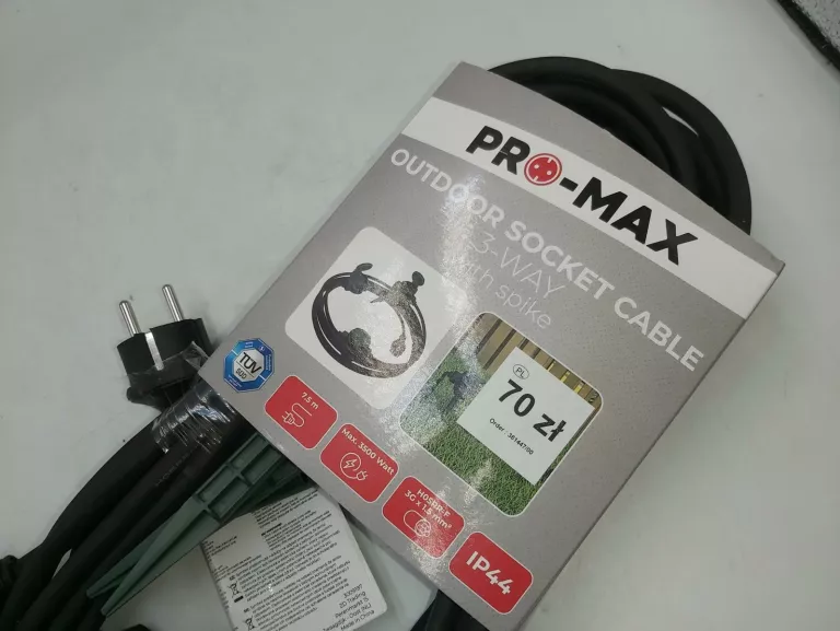 PRZEDŁUŻACZ ZEWNĘTRZNY OUTDOOR PRO-MAX 3500W 7,5M