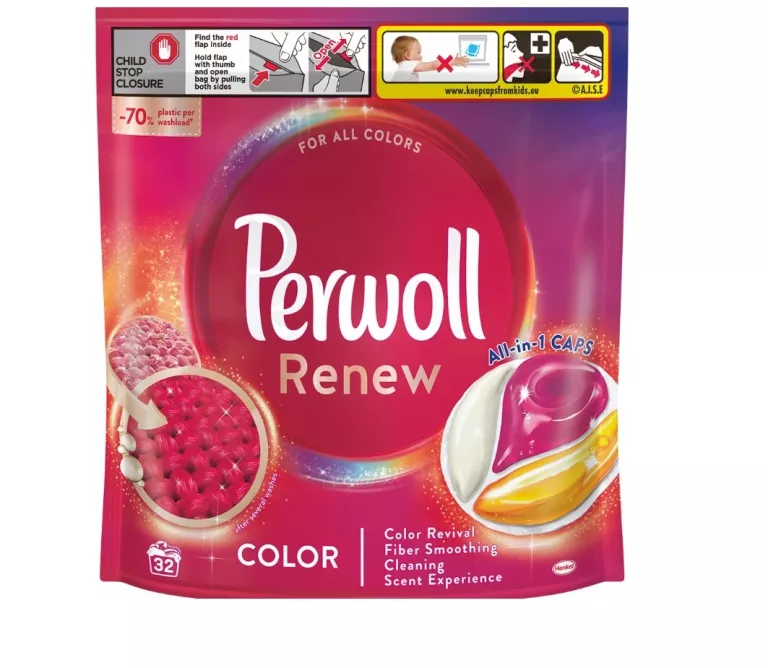 KAPSUŁKI DO PRANIA KOLORÓW PERWOLL RENEW CAPS COLOR 32P