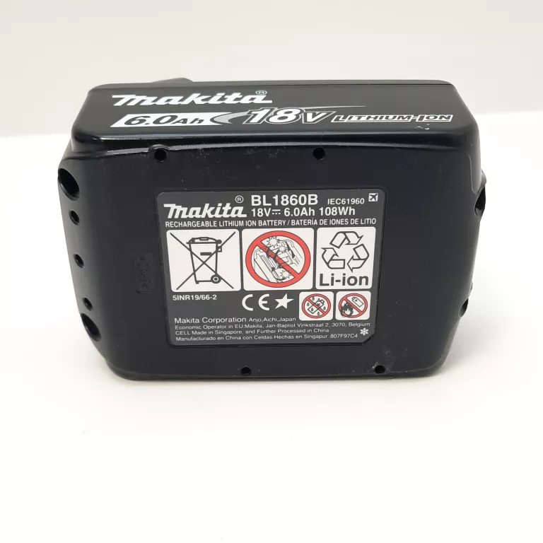 AKUMULATOR MAKITA 6.0AH BL1860B 2019R