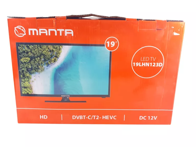 TELEWIZOR LED MANTA TV 19LHN123D 19" HD READY CZARNY