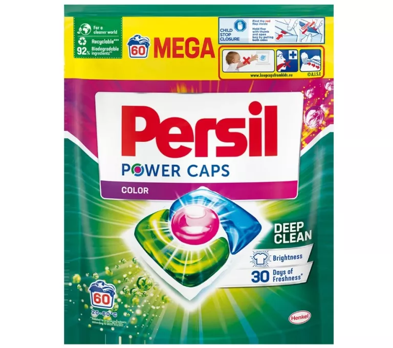 KAPSUŁKI DO PRANIA PERSIL POWER CAPS COLOR 60 SZT