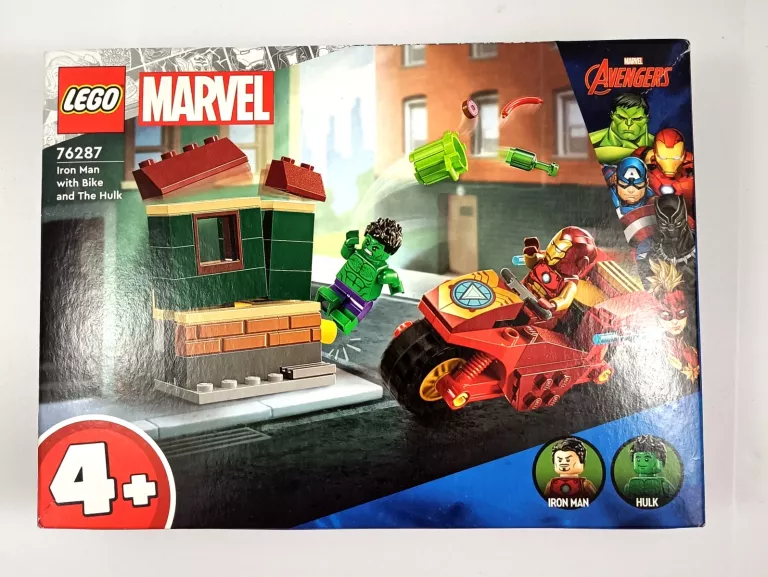 KLOCKI LEGO IRON MAN WITH BIKE AND THE HULK 76287