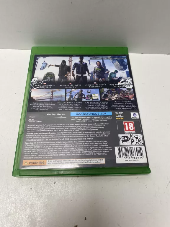 WATCHDOGS 2 XBOX ONE