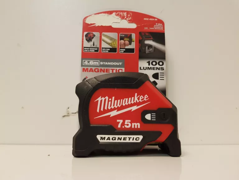 TAŚMA MIERNICZA MIARA ZWIJANA MIARKA MAGNETYCZNA LED MILWAUKEE 7,5M